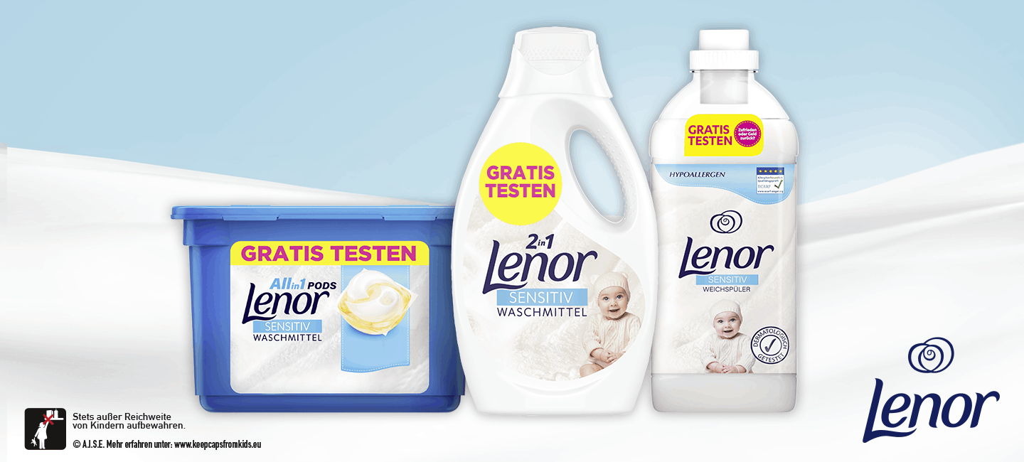 Bon plan Lenor - Testez la lessive et l'adoucissant Lenor Sensitive en ...