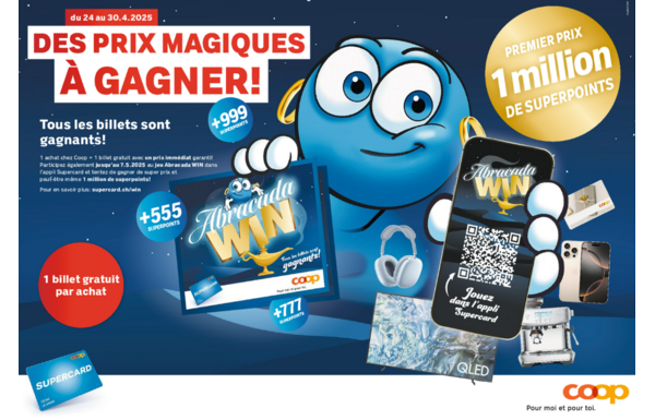 Concours Coop Abracada Win - Gagnez 1 x 1 million de superpoints, 3x ...