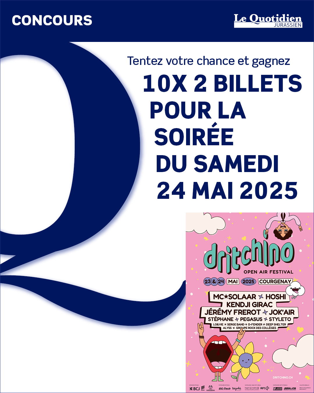 Concours Le Quotidien Jurassien - Gagnez 10x 2 billets pour le ...