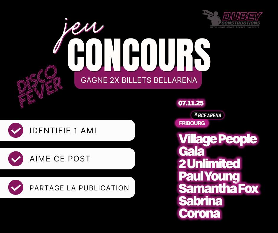 Concours dubeyconstructionsch - Gagnez 2 billets pour le concert ...