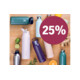 Profitez d'un rabais de 25% sur toutes les gourdes et sur tous les verres à vin et à eau